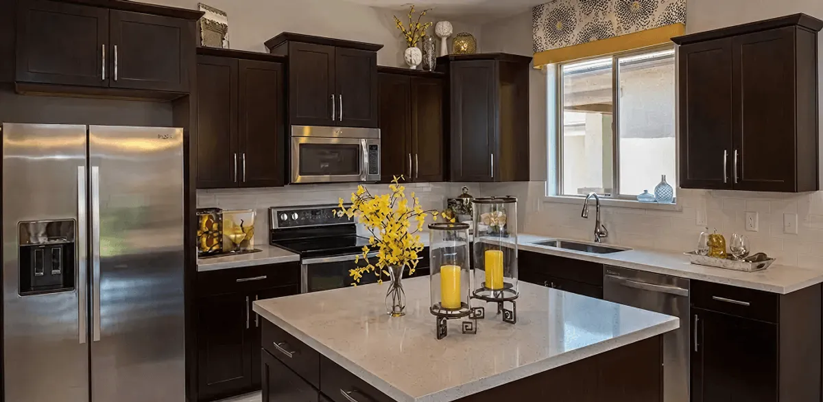 Cabinet painting results with freshly painted kitchen cabinets in New Orleans, LA