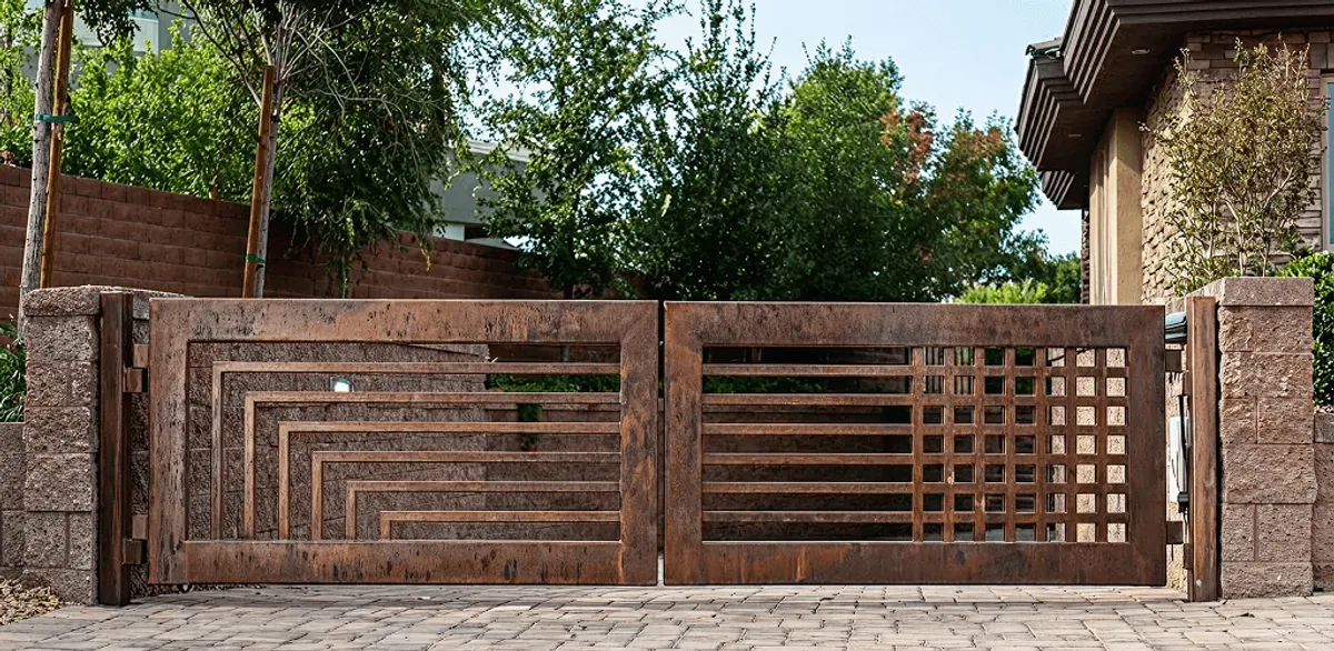 Custom driveway gate installation for a home entrance in New Orleans, LA