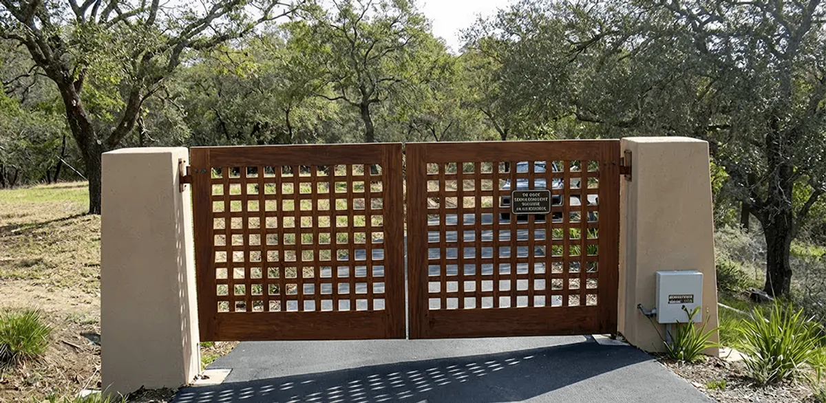 Driveway gate installation for a residential property in New Orleans, LA