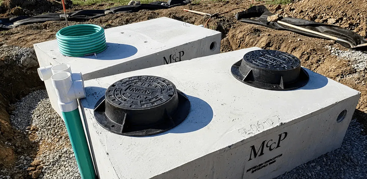 Grease trap installation unit set in place for drainage protection in New Orleans, LA