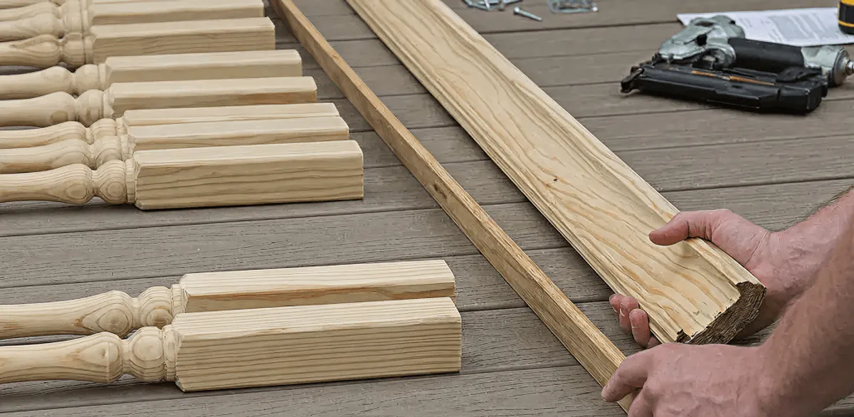 Handrail installation materials and wood components for stair rail work in New Orleans, LA